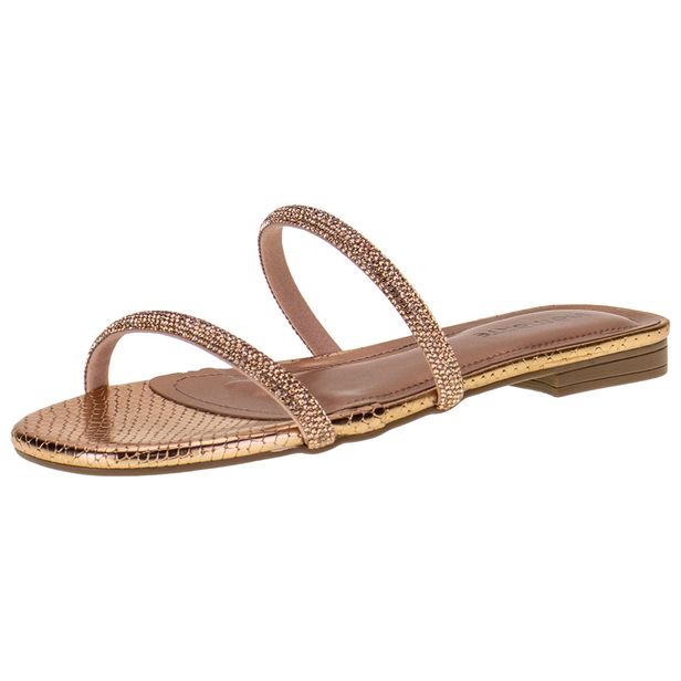 Tamanco Feminino Flat Via Marte - 2316612 BRONZE 38