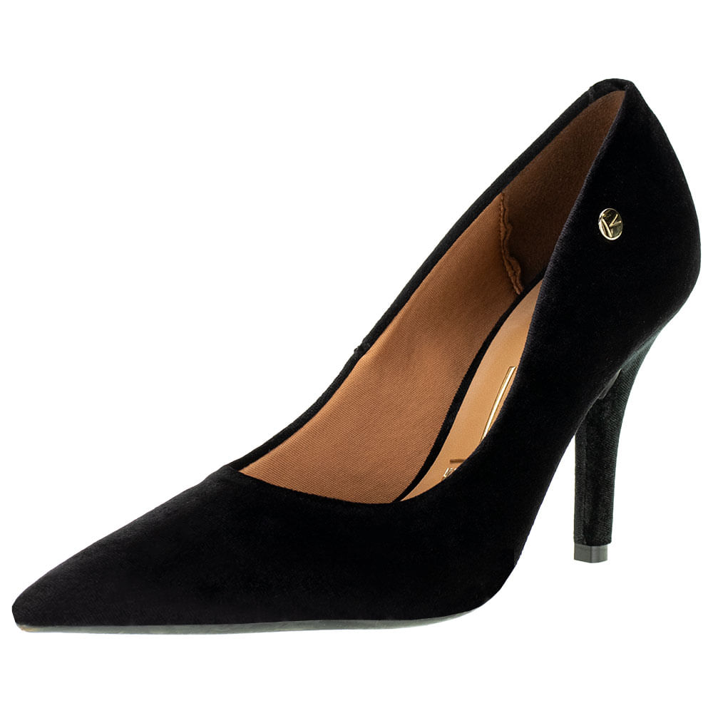 Calçado Salto Vizzano Preto CamurÃ§a Sapato Vizzano Preto CamurÃ§a