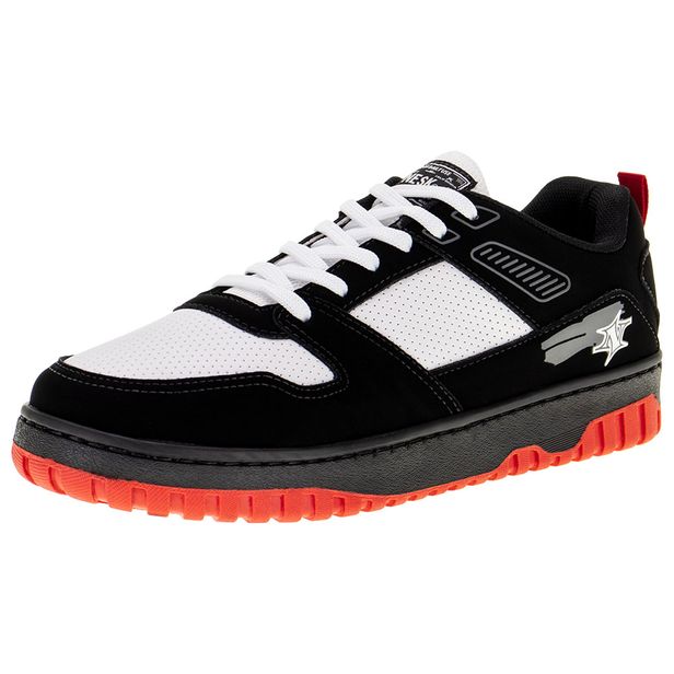 Tênis Masculino Casual Nesk - C5725 PRETO/BRANCO 39