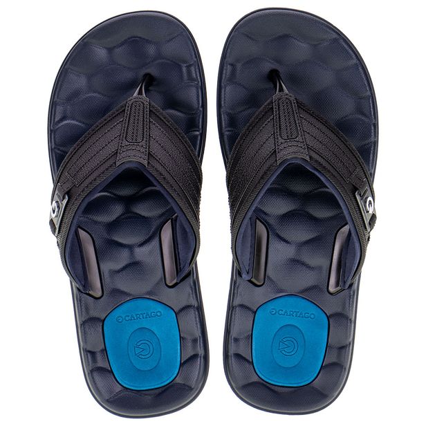 Chinelo Masculino Egeu III Cartago -12287 AZUL/PRETO 39