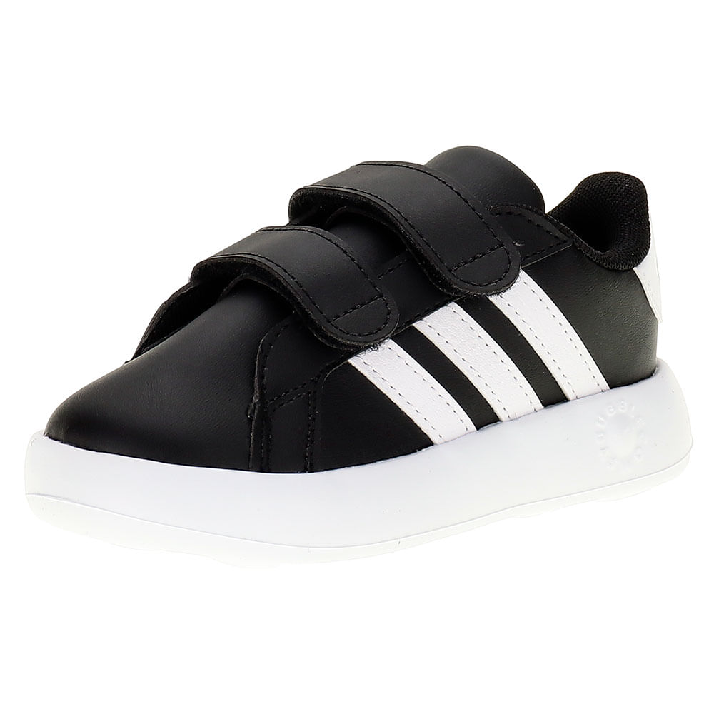Tênis Infantil Grand Court Adidas ID5267 PRETO/BRANCO