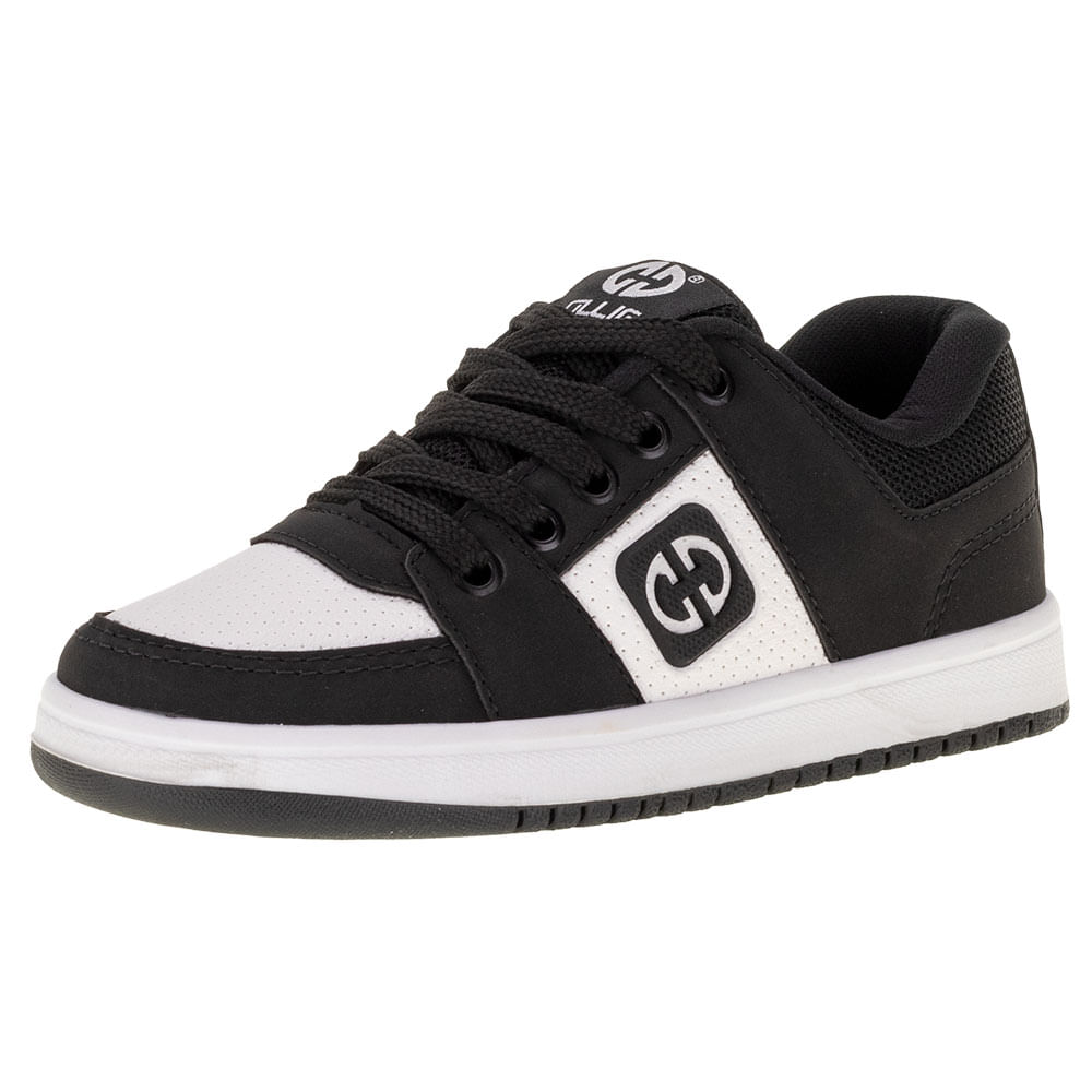 Tênis Infantil Furious Ollie 600 PRETO/BRANCO cloviscalcados