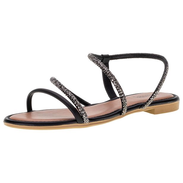 Sandália Feminina Rasteira Mississipi - MI441 PRETO 35