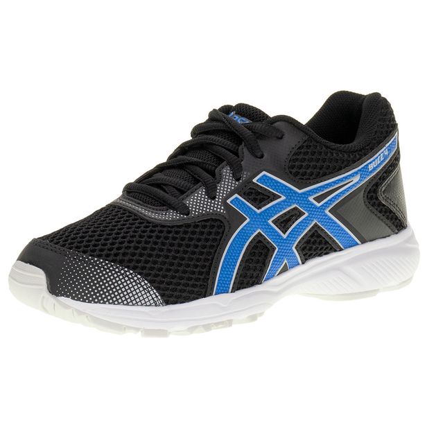 Tênis Infantil Buzz 4 Asics - 1014A PRETO/AZUL 27