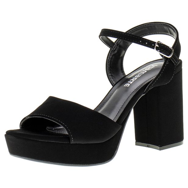 Sandália Feminina Meia Pata Via Marte - 2314604 PRETO/NOBUCK 38