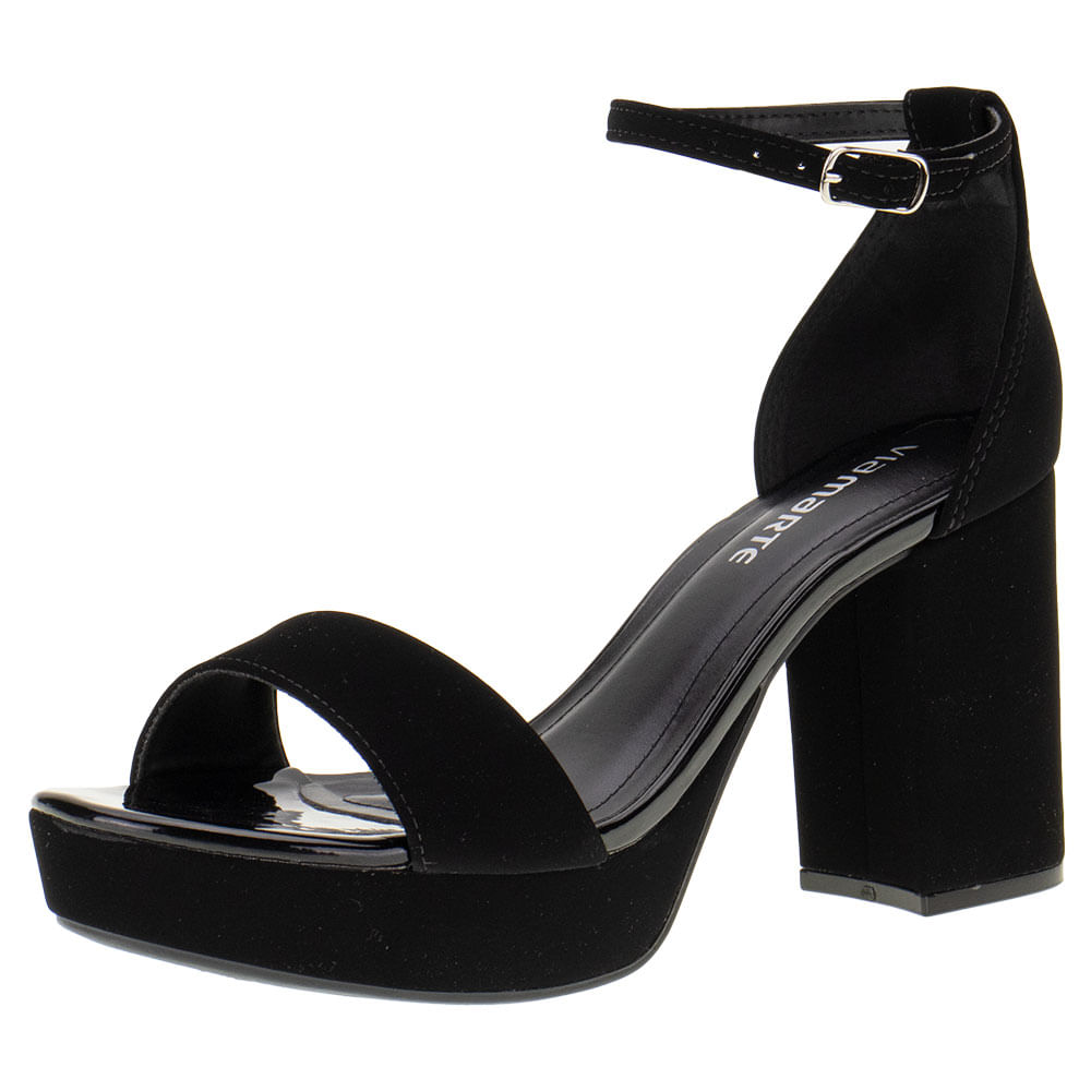 Sandália Feminina Meia Pata Via Marte 2211507 PRETO/NOBUCK