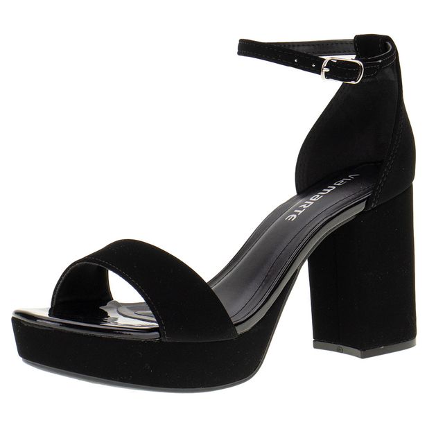 Sandália Feminina Meia Pata Via Marte - 2211507 PRETO/NOBUCK 36