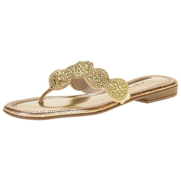 Tamanco Feminino Flat Beira Rio - 8497102 OURO 34