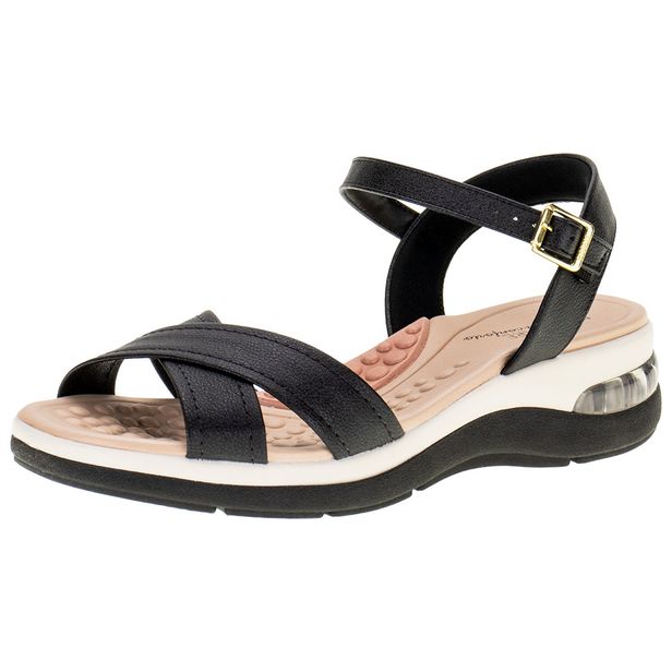 Sandália Feminina Flat Modare - 7183103 PRETO 34