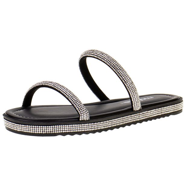 Sandália Feminina Flat Moleca - 5413826 PRETO 34