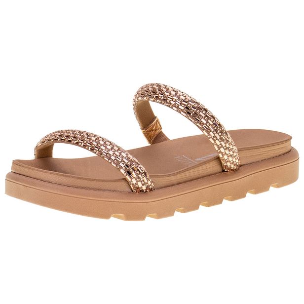 Tamanco Feminino Flat Vizzano - 6459128 BRONZE 36