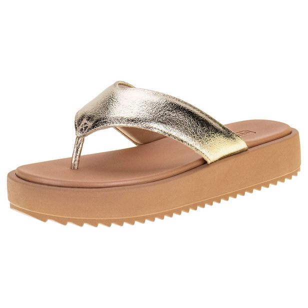 Tamanco Feminino Flat Moleca - 5489100 OURO 34