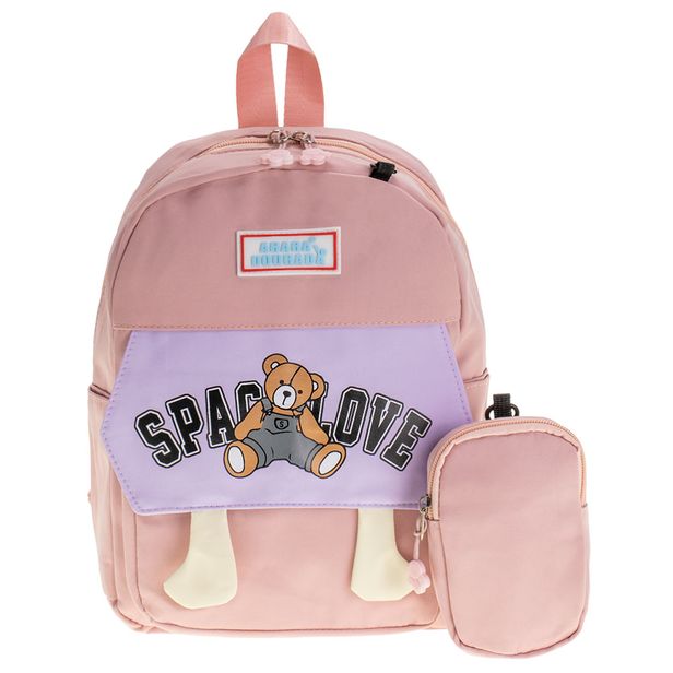 Mochila Infantil Arara Dourada - RY66392 ROSA