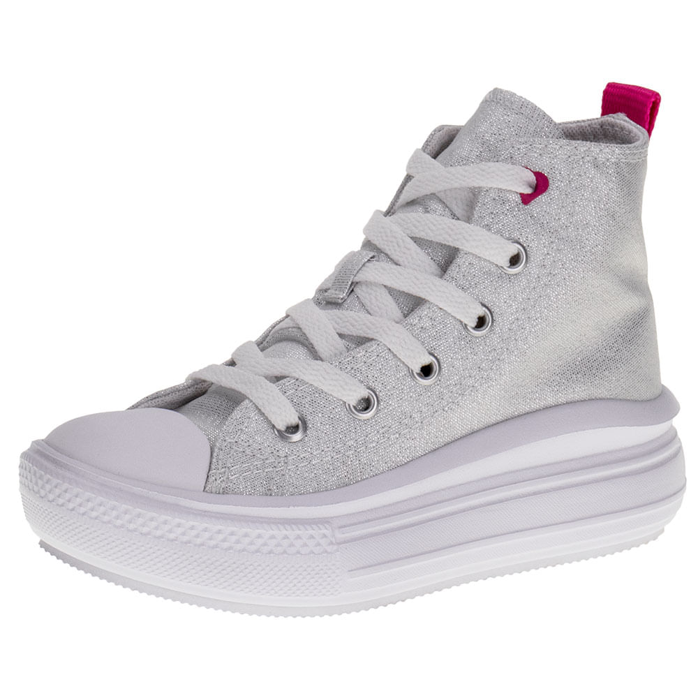Tênis Infantil Chuck Taylor Move Converse All Star CK1124 PRATA 28