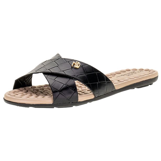 Sandália Feminina Rasteira Modare - 7163105 PRETO/CROCO 36