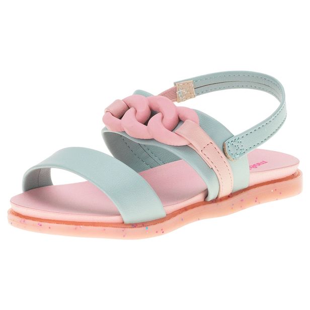 Sandália Infantil Feminina Molekinha - 2714107 AZUL/ROSA 18