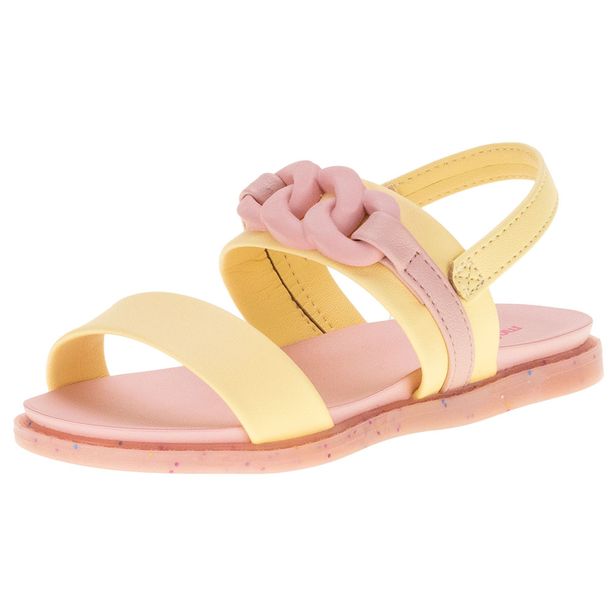 Sandália Infantil Feminina Molekinha - 2714107 AMARELO 17