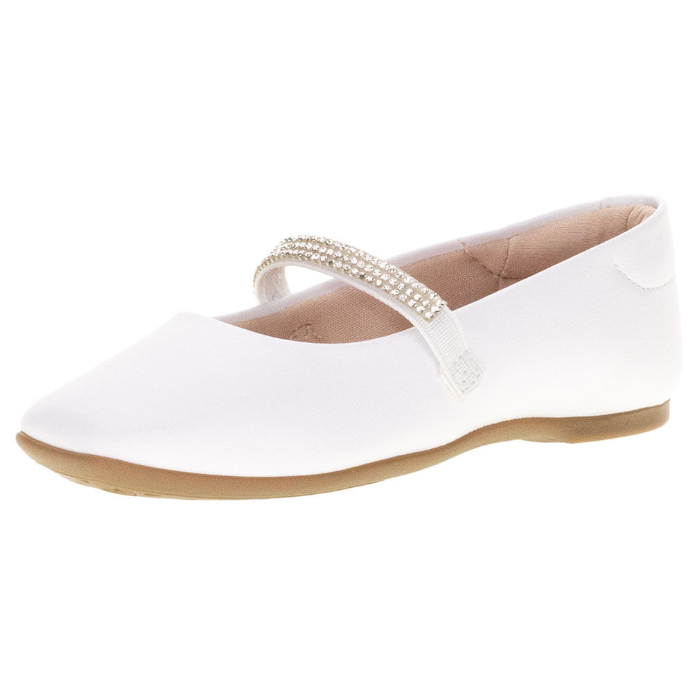 Sapatilha Infantil Feminina Molekinha 2548204 BRANCO cloviscalcados
