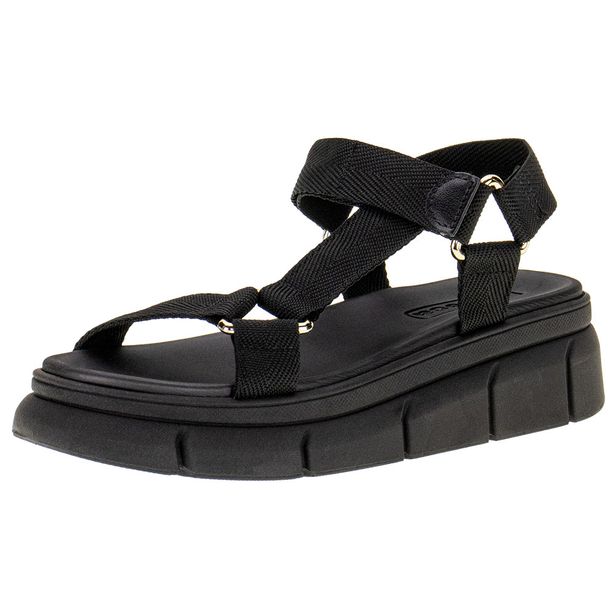 Sandália Feminina Flat Moleca 5483103 PRETO 36