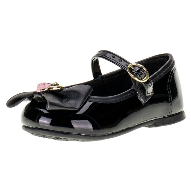 Sapatilha Infantil Feminina Baby Molekinha - 21061030 VERNIZ/PRETO 20
