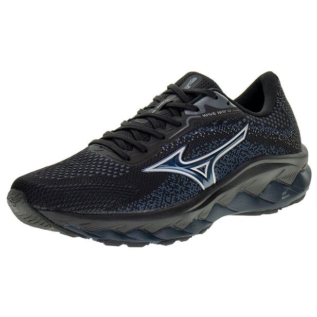 Tênis Masculino Wave Way 4 Mizuno 101083083 PRETO/AZUL 38