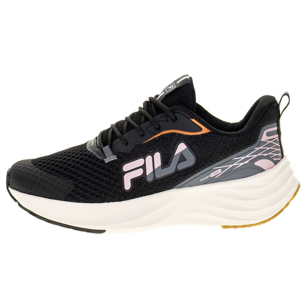 Tênis Feminino Racer Comet Fila F02R00120 PRETO/ROSA cloviscalcados