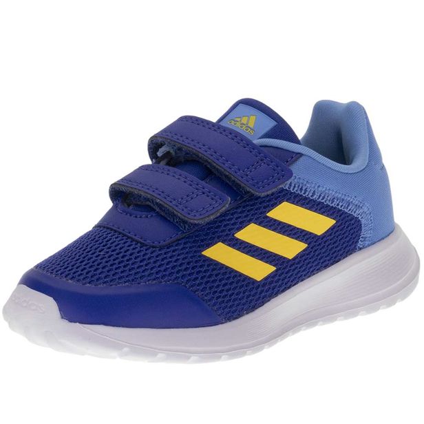 Tênis Infantil Masculino Tensaur Run 2.0 Adidas IG1147 AZUL/AMARELO 22