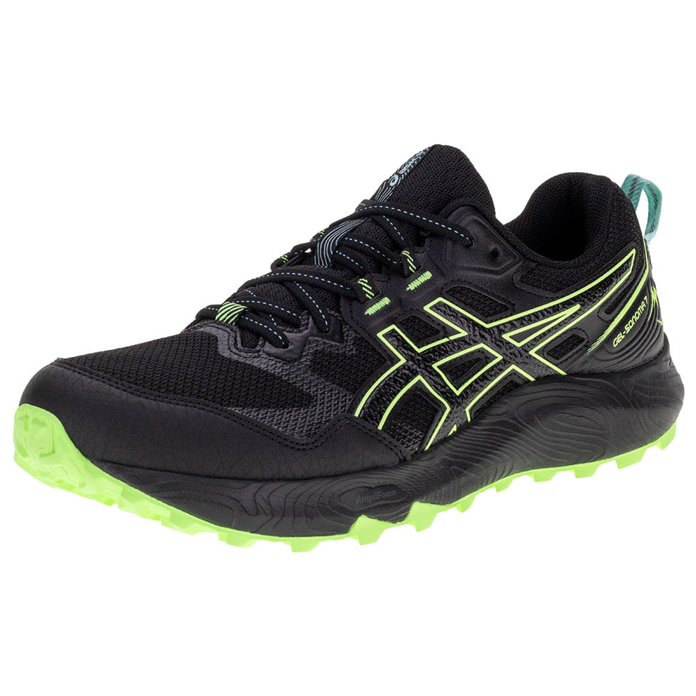 Tênis Masculino Gel Sonoma 7 Asics - 1011B595 PRETO/VERDE | Clovis