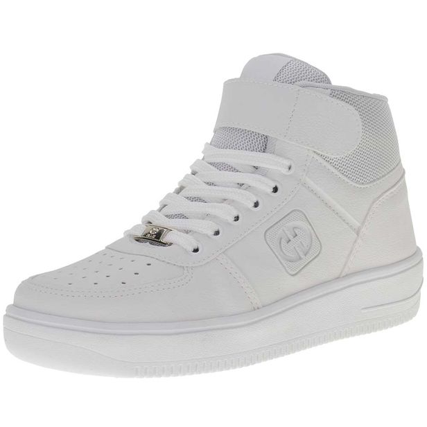 Tênis Masculino Cano Alto Premium Ollie 417 BRANCO 37