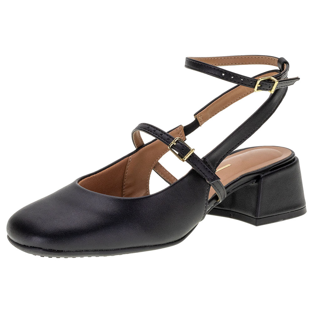 Sapato Feminino Salto Grosso Vizzano 1426101 PRETO cloviscalcados