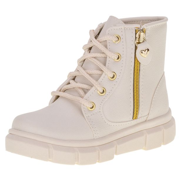 Bota Infantil Feminina Coturno Lily Kids 16030 NATURAL 20