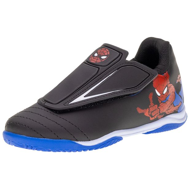 Chuteira Infantil Masculina Indoor Marvel Spider Man Dray 4090 PRETO/AZUL 29