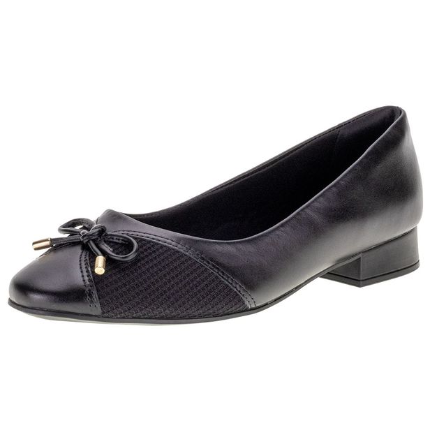 Sapato Feminino Salto Grosso ComfortFlex 2482303 PRETO 35