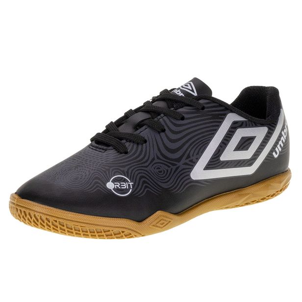 Chuteira Infantil Indoor Orbit Umbro - U07FB00178 PRETO/CINZA 28