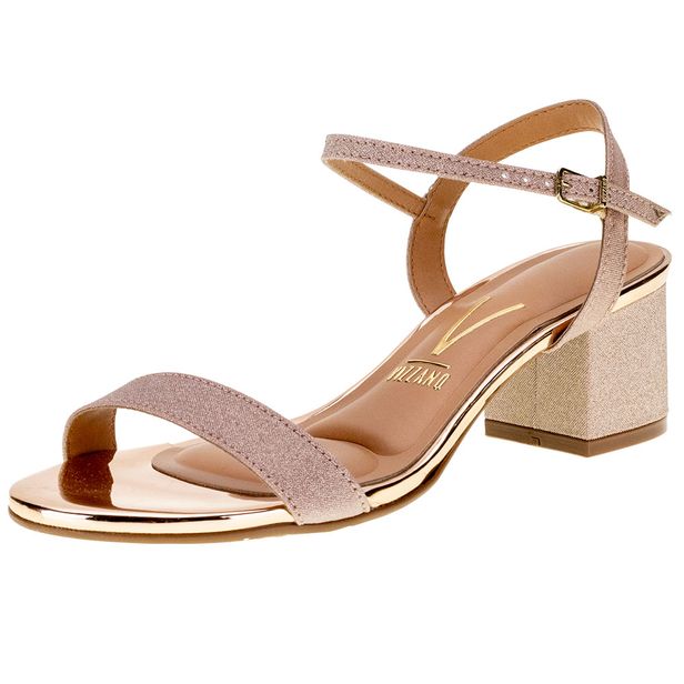 Sandália Feminina Salto Baixo Vizzano - 6291900 BRONZE 01 39