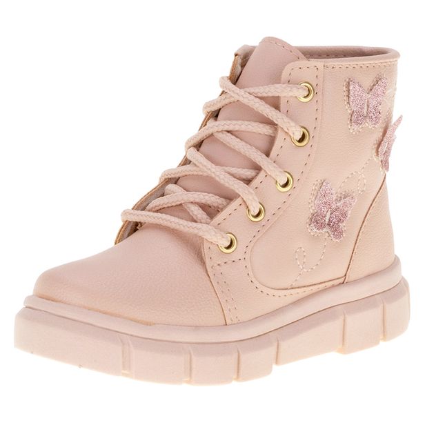 Bota Infantil Feminina Coturno Lily Kids 16028 ROSA 20