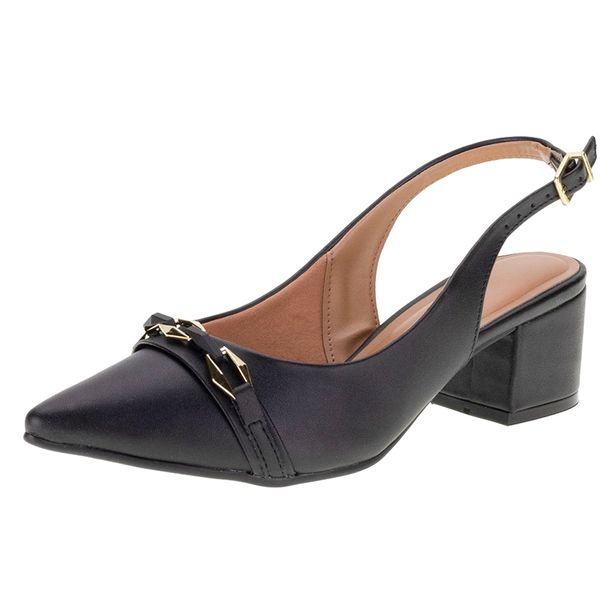 Sapato Feminino Salto Grosso Vizzano 1220360 PRETO 35