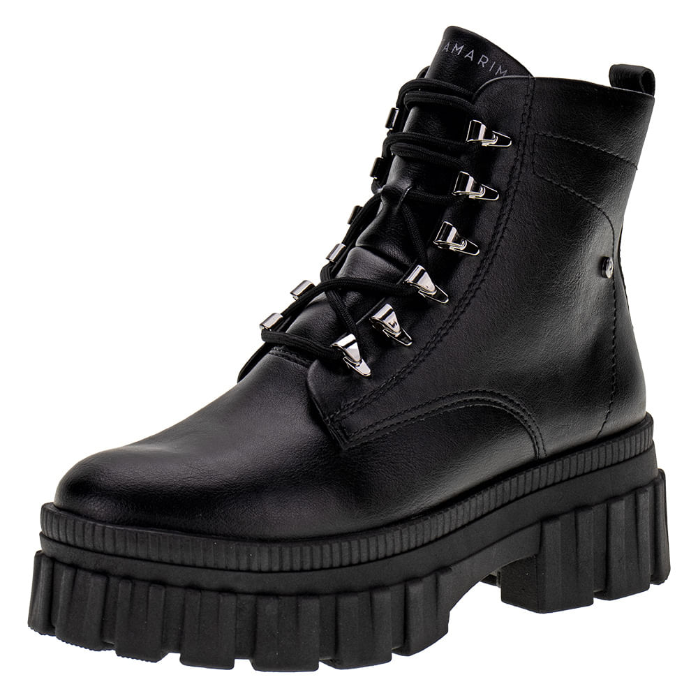 Ramarim Bota Feminina Coturno Preta Bota Coturno Feminino Ramarim
