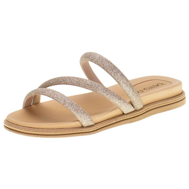 Tamanco Feminino Flat Beira Rio  8488108 OURO 36