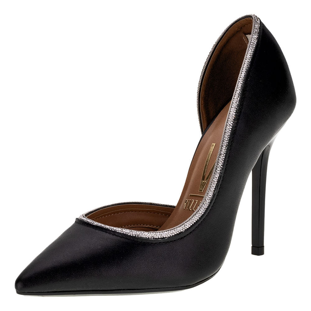 Scarpin Feminino Salto Fino Vizzano 1421110 PRETO cloviscalcados