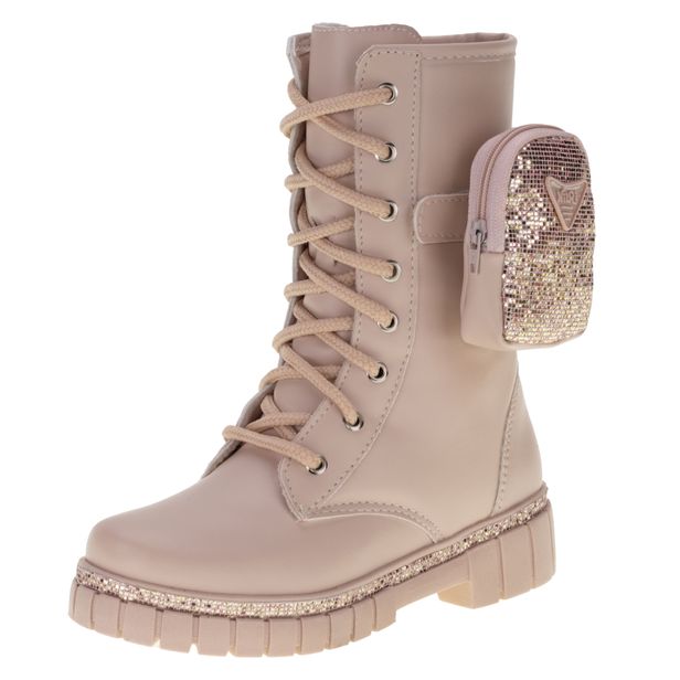 Bota Infantil Feminina Coturno Nilqi - 1560 ROSA 28