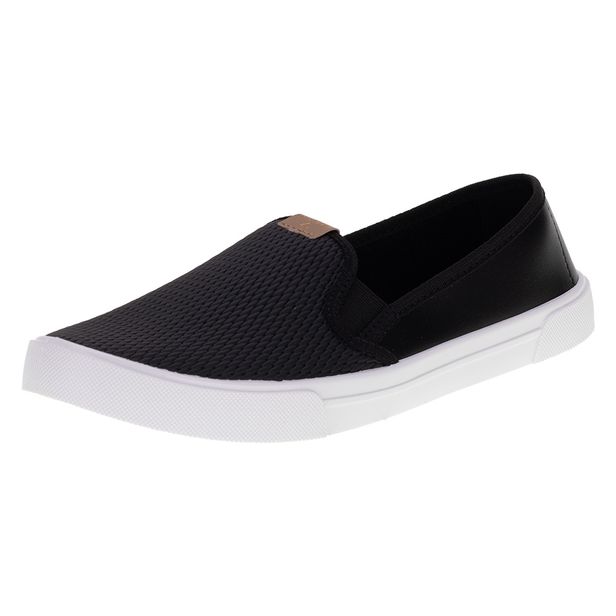 Tênis Feminino Slip On Moleca 5296530 PRETO 34