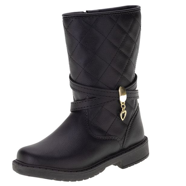 Bota Infantil Feminina Lily Kids 15097 PRETO 21