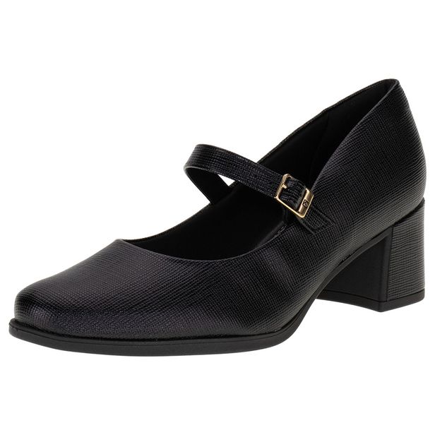 Sapato Feminino Salto Grosso Piccadilly 654021 PRETO 34