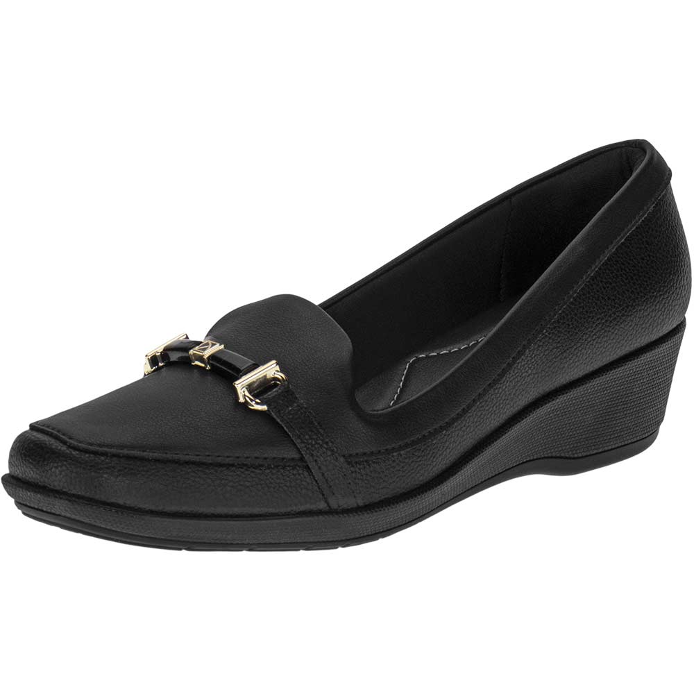 Sapato Feminino Anabela Piccadilly 143215 PRETO cloviscalcados