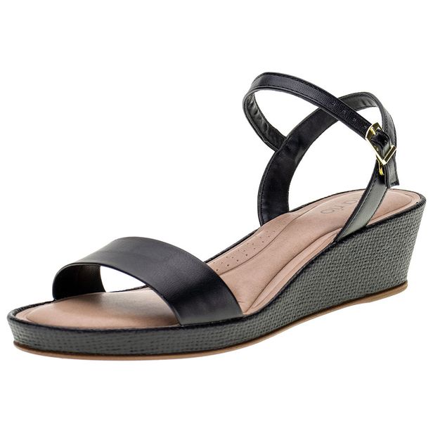 Sandália Feminina Anabela Beira Rio - 8457308 PRETO 02 38