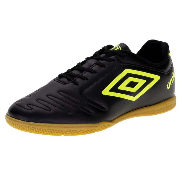 Chuteira Masculina Futsal Indoor Class Umbro - U01FB005013 PRETO/VERDE 39