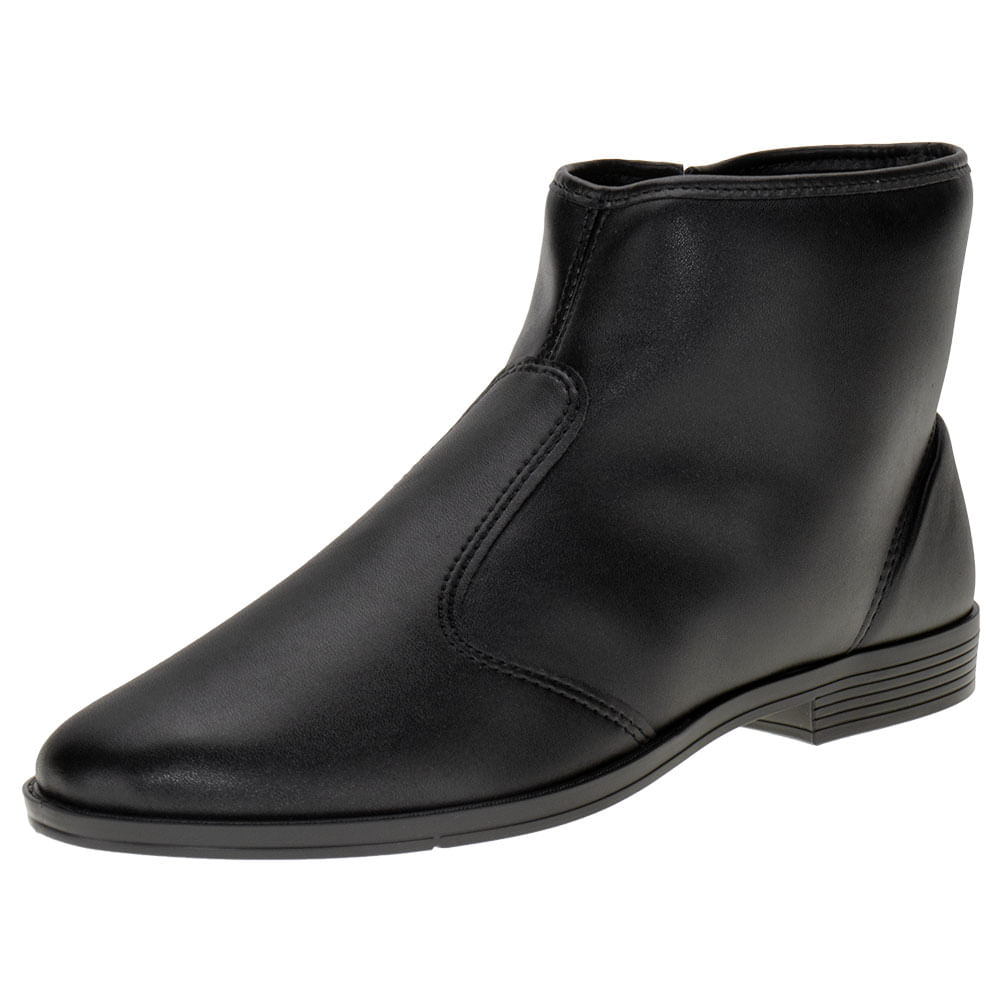 Bota Feminina Cano Baixo Moleca 5333100 PRETO cloviscalcados