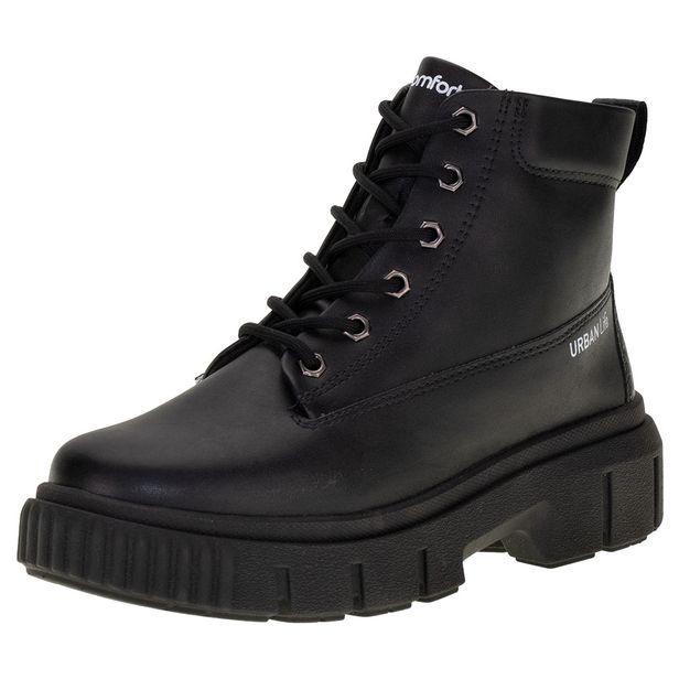 Bota Feminina Coturno Comfortflex 2378302 PRETO 34