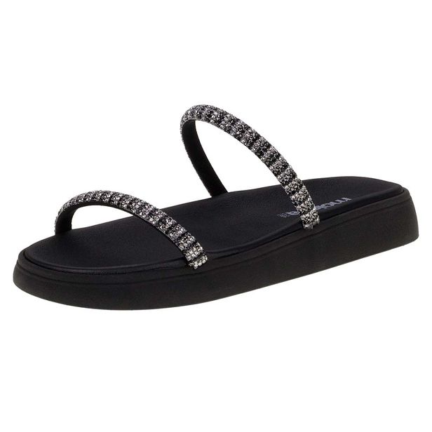 Tamanco Feminino Flat Moleca - 5469118 PRETO/BRANCO 36